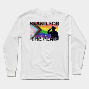 Stand For The Flag - LGBT Funny Pride Joke Long Sleeve T-Shirt